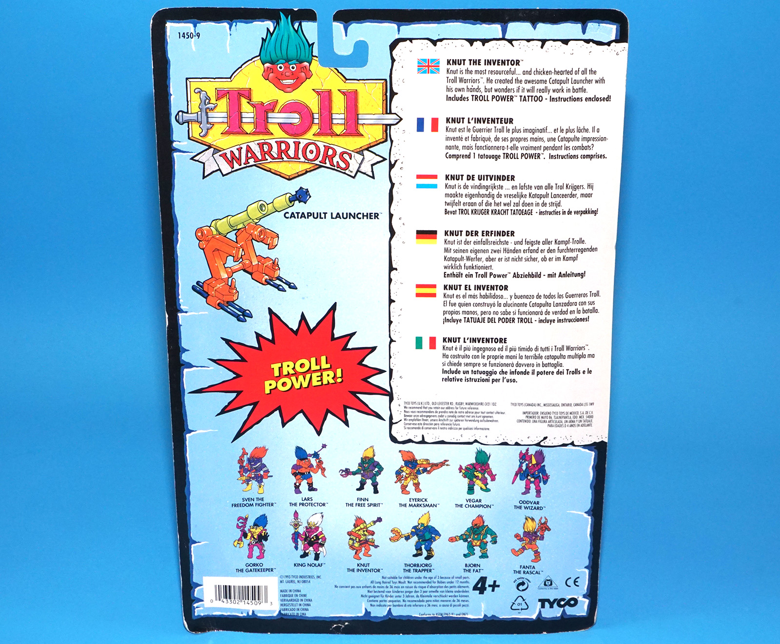 TROLL WARRIORS KNUT THE INVENTOR MOC MOSC EURO CARD 1993 TYCO - Image 7