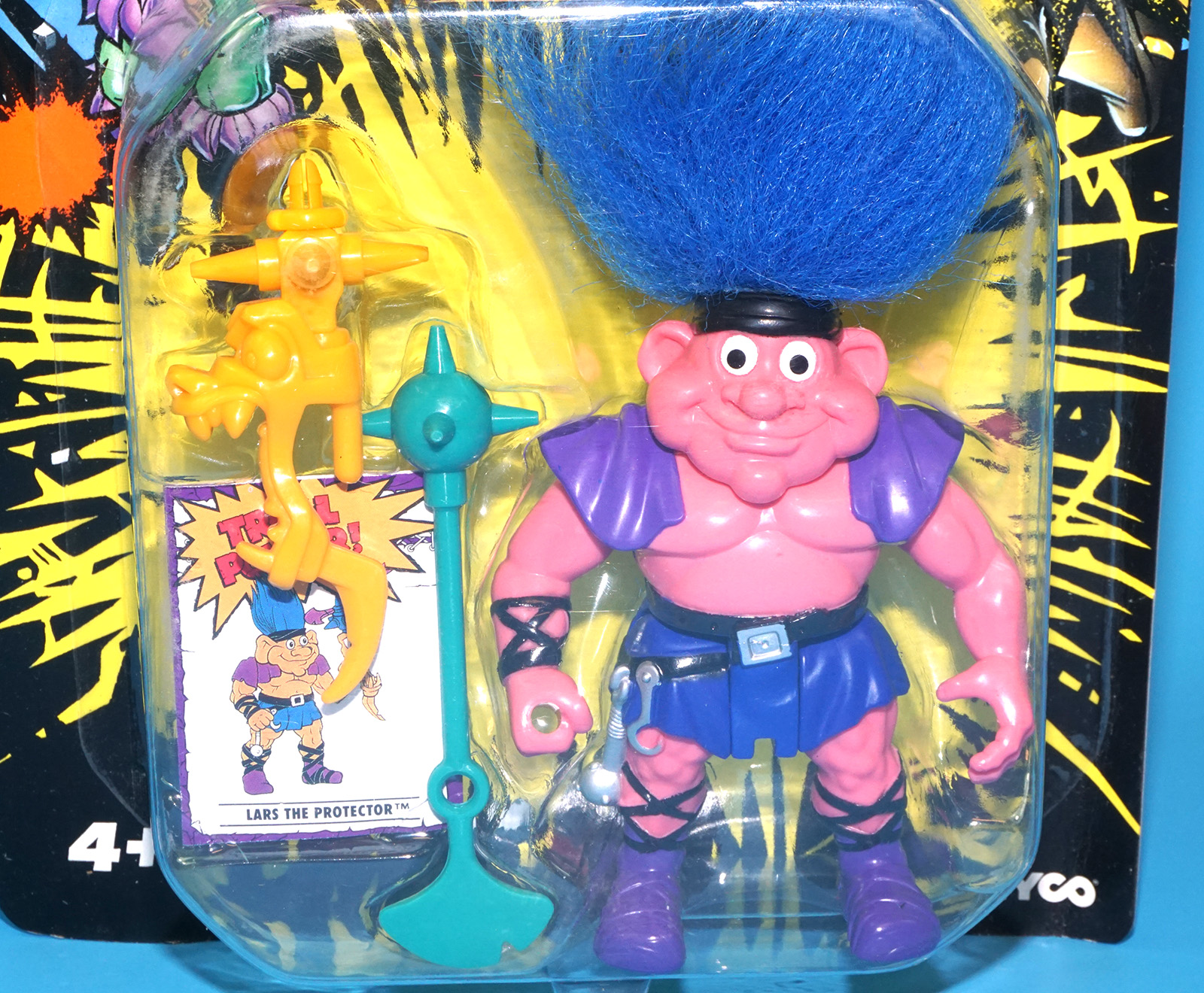 TROLL WARRIORS LARS THE PROTECTOR MOC MOSC EURO CARD 1993 TYCO - Image 2