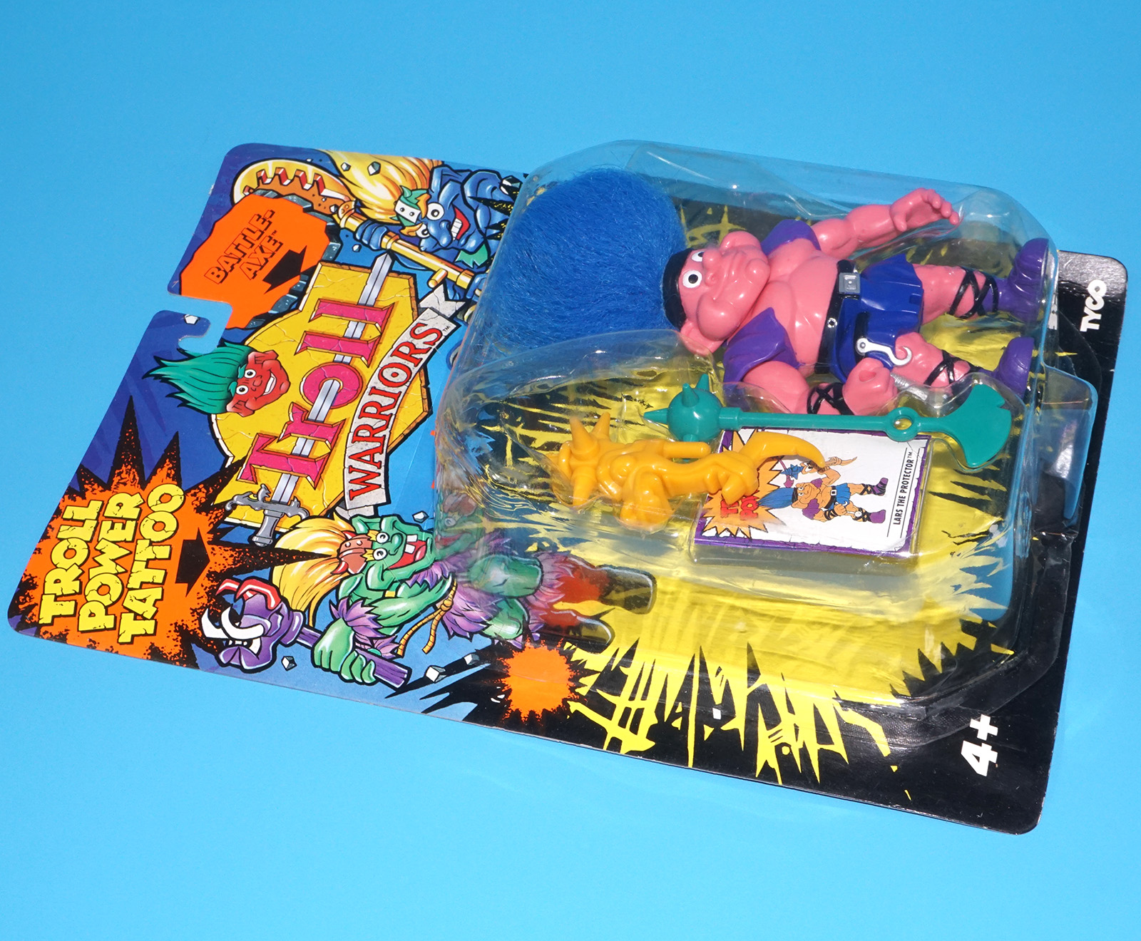 TROLL WARRIORS LARS THE PROTECTOR MOC MOSC EURO CARD 1993 TYCO - Image 3