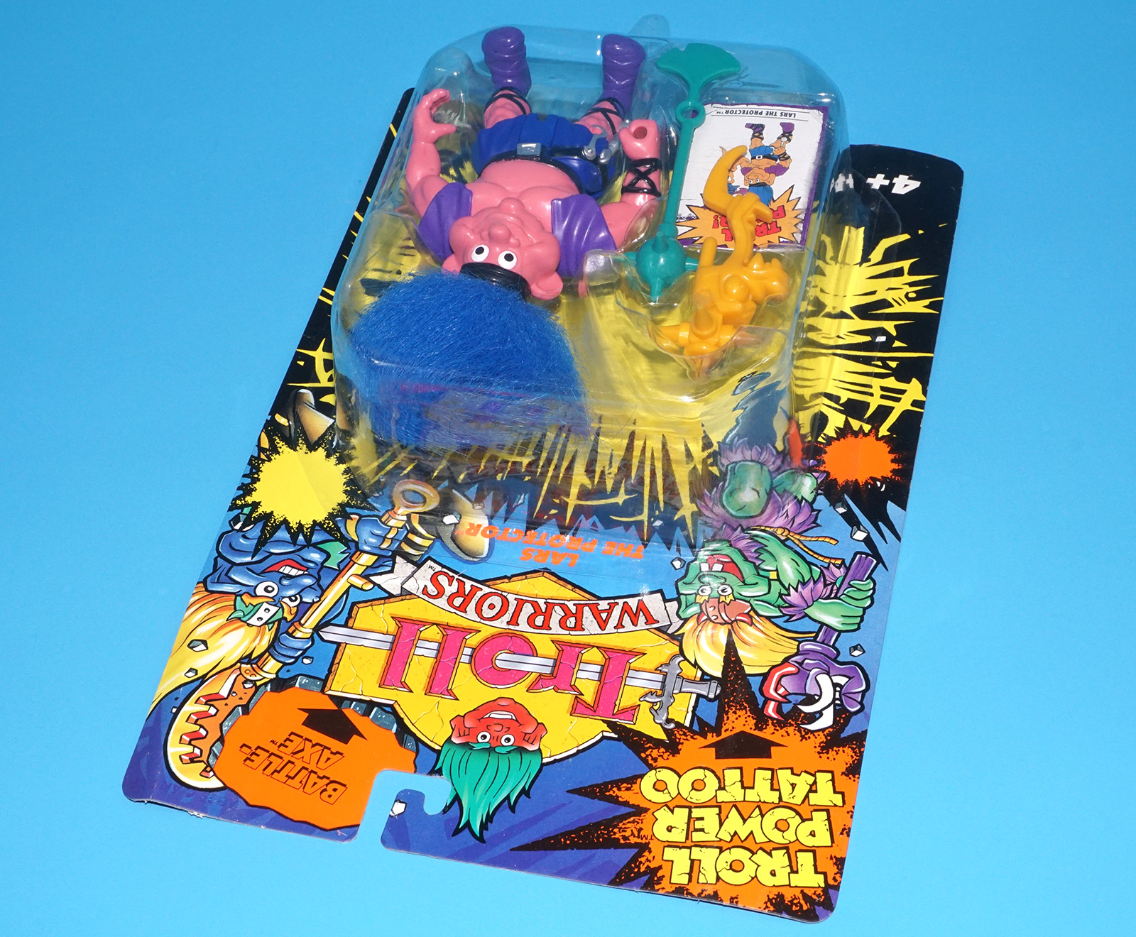 TROLL WARRIORS LARS THE PROTECTOR MOC MOSC EURO CARD 1993 TYCO - Image 4