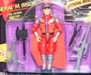 1994 GI JOE STREET FIGHTER MOVIE GENERAL M. BISON MOC MOSC EURO CARD HASBRO