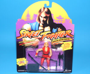 1994 GI JOE STREET FIGHTER MOVIE KEN MASTERS MOC MOSC EURO CARD HASBRO
