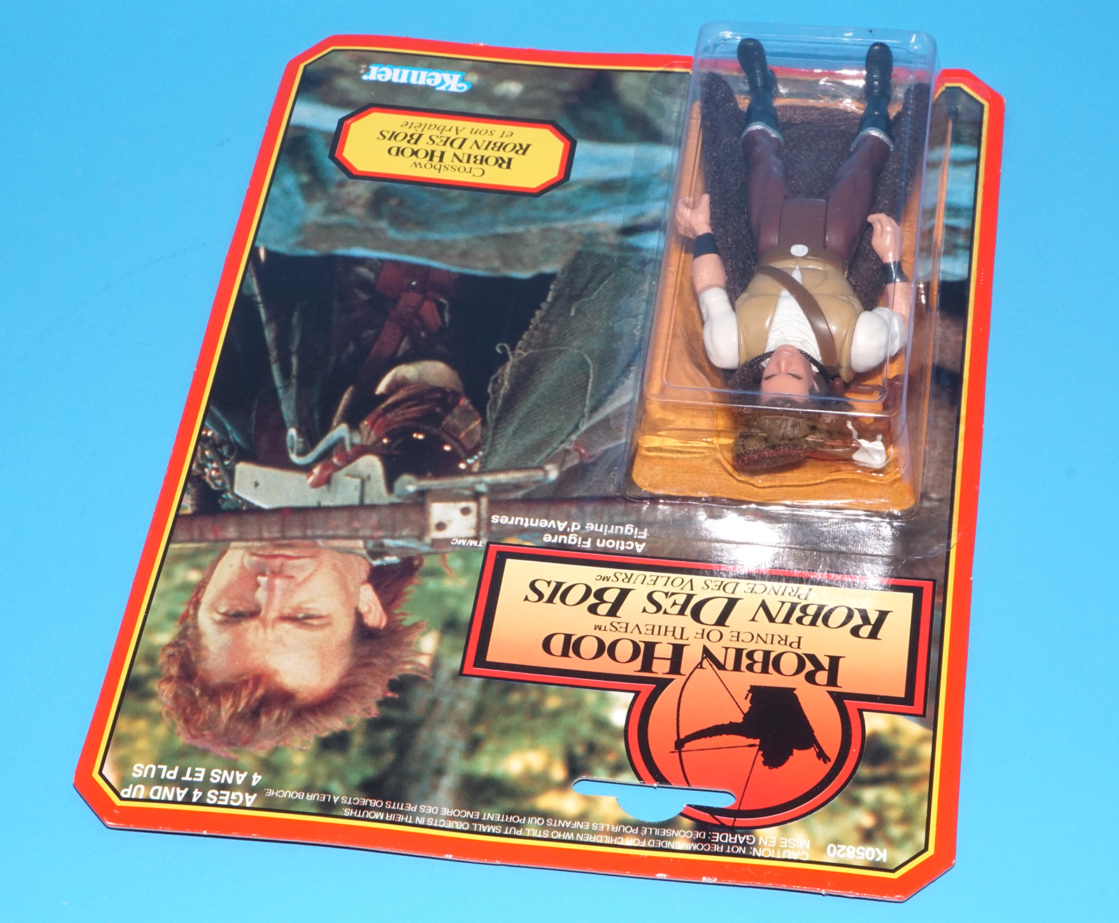 ROBIN HOOD PRINCE OF THIEVES CROSSBOW ROBIN MOC MOSC EURO CARD 1991 KENNER - Image 4