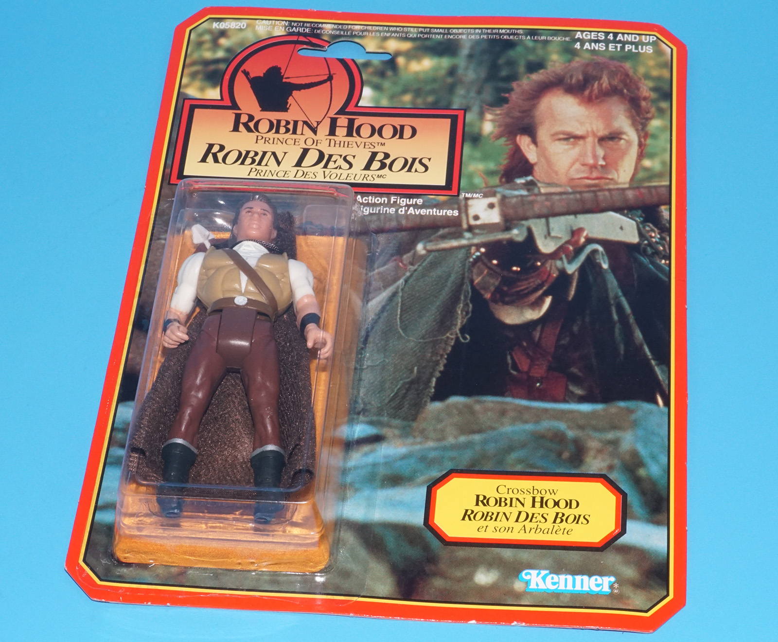 ROBIN HOOD PRINCE OF THIEVES CROSSBOW ROBIN MOC MOSC EURO CARD 1991 KENNER - Image 6