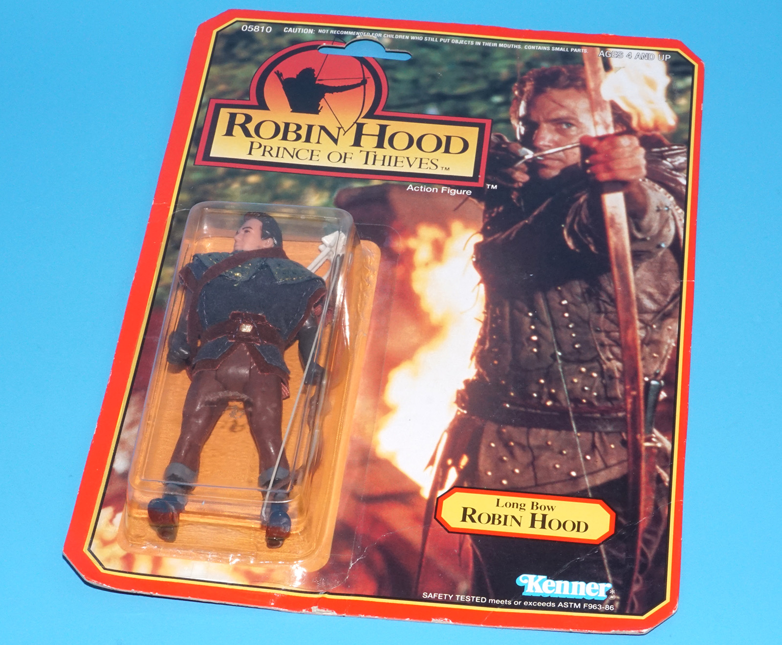 ROBIN HOOD PRINCE OF THIEVES LONG BOW ROBIN MOC MOSC US CARD 1991 KENNER - Image 6