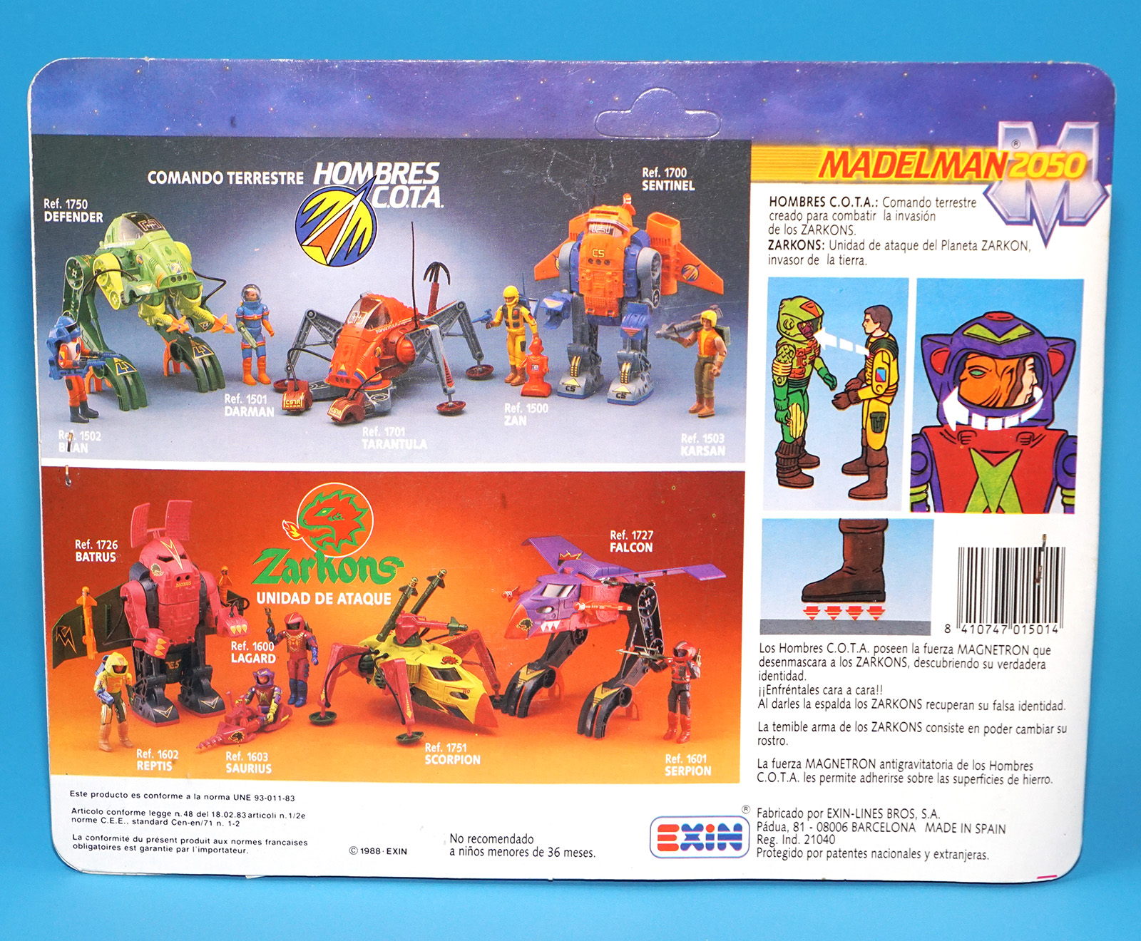 MADELMAN 2050 SERIES 1 DARMAN MOC MOSC SPANISH CARD 1988 EXIN SPAIN - Image 8