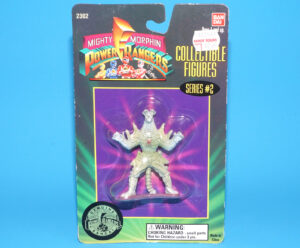 MMPR POWER RANGERS COLLECTIBLE FIGURE SERIES #2 SPACE ALIEN SKELERENA MOC MOSC US CARD 1994 BANDAI