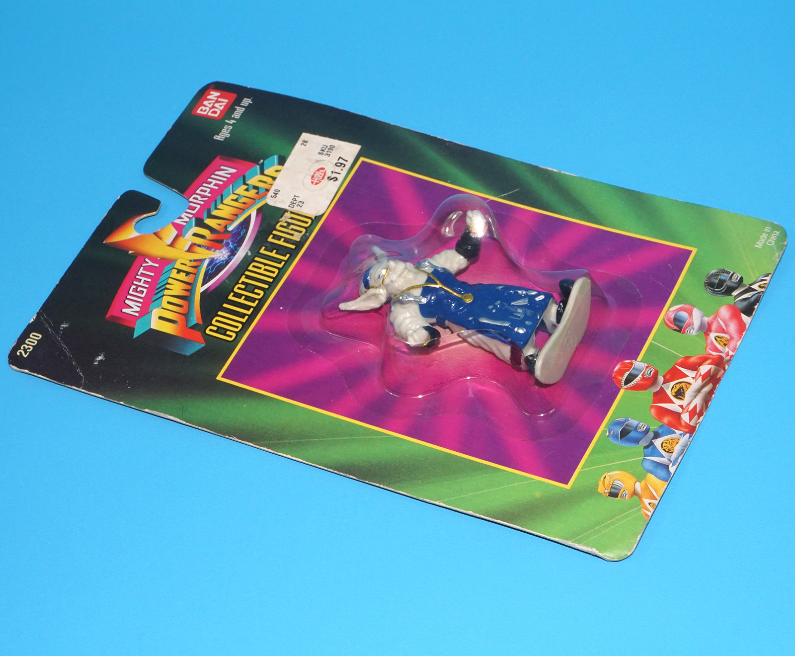 MMPR POWER RANGERS COLLECTIBLE FIGURE SERIES #2 SPACE ALIEN FINSTER MOC MOSC US CARD 1994 BANDAI - Image 3