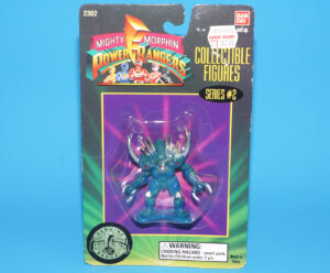 MMPR POWER RANGERS COLLECTIBLE FIGURE SERIES #2 SPACE ALIEN SILVERHORNS MOC MOSC US CARD 1994 BANDAI