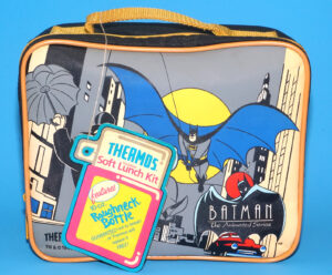 BATMAN LUNCH BOX BTAS THE ANIMATED SERIES INSULATED SOFT LUNCH KIT 1993 THE THERMOS COMPANY