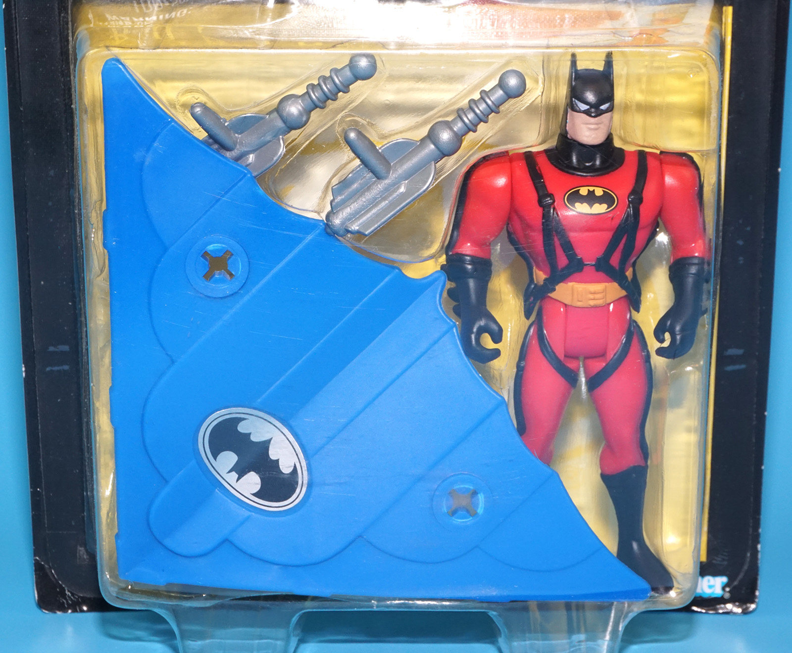 BATMAN & ROBIN ANIMATED ADVENTURES PARAGLIDE BATMAN MOC MOSC US CARD 1995 KENNER - Image 2