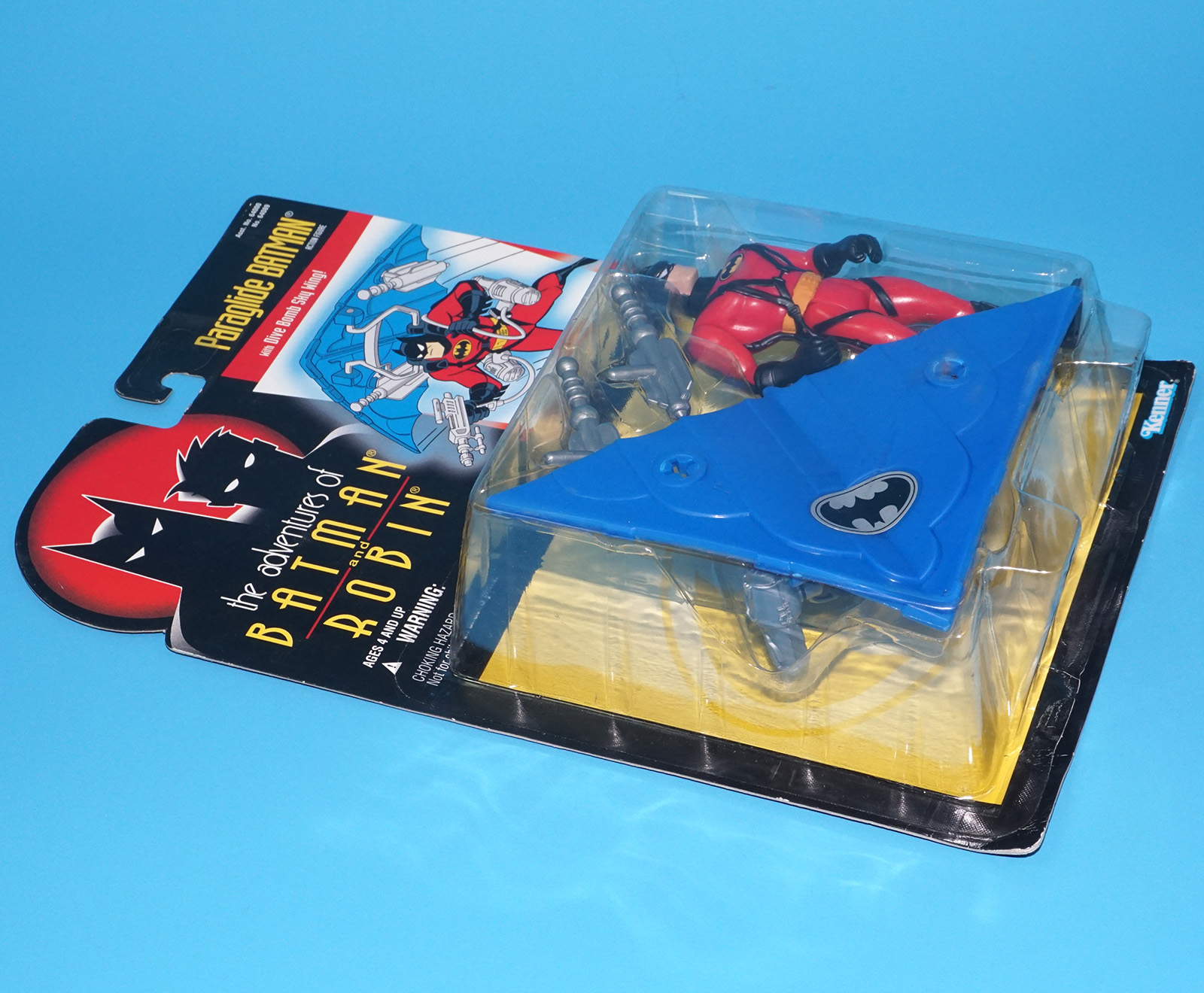 BATMAN & ROBIN ANIMATED ADVENTURES PARAGLIDE BATMAN MOC MOSC US CARD 1995 KENNER - Image 3