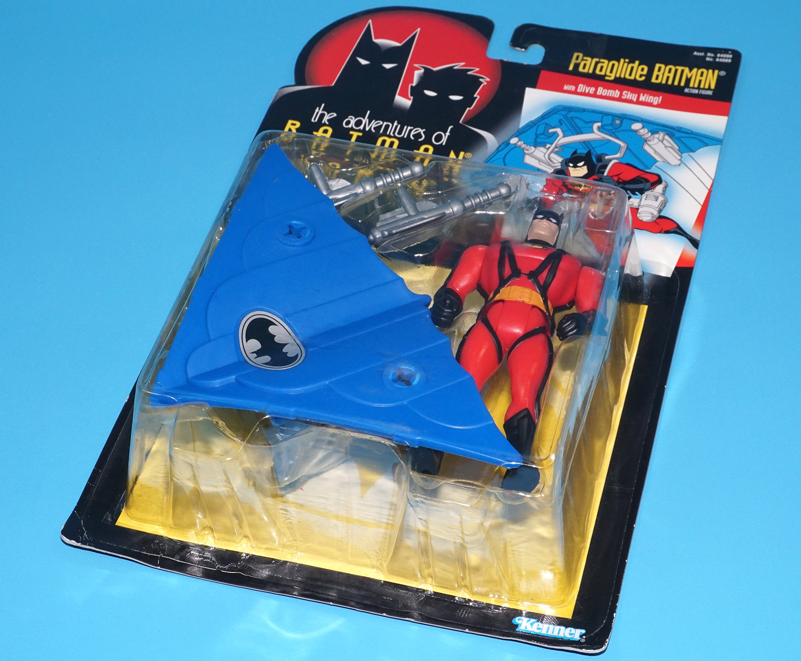 BATMAN & ROBIN ANIMATED ADVENTURES PARAGLIDE BATMAN MOC MOSC US CARD 1995 KENNER - Image 6