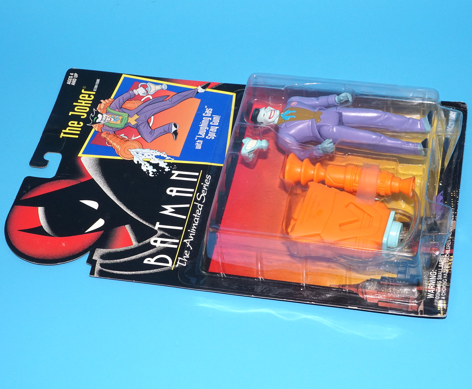 BATMAN ANIMATED SERIES BTAS THE JOKER LAUGING GAS MOC MOSC US CARD 1993 KENNER - Image 3