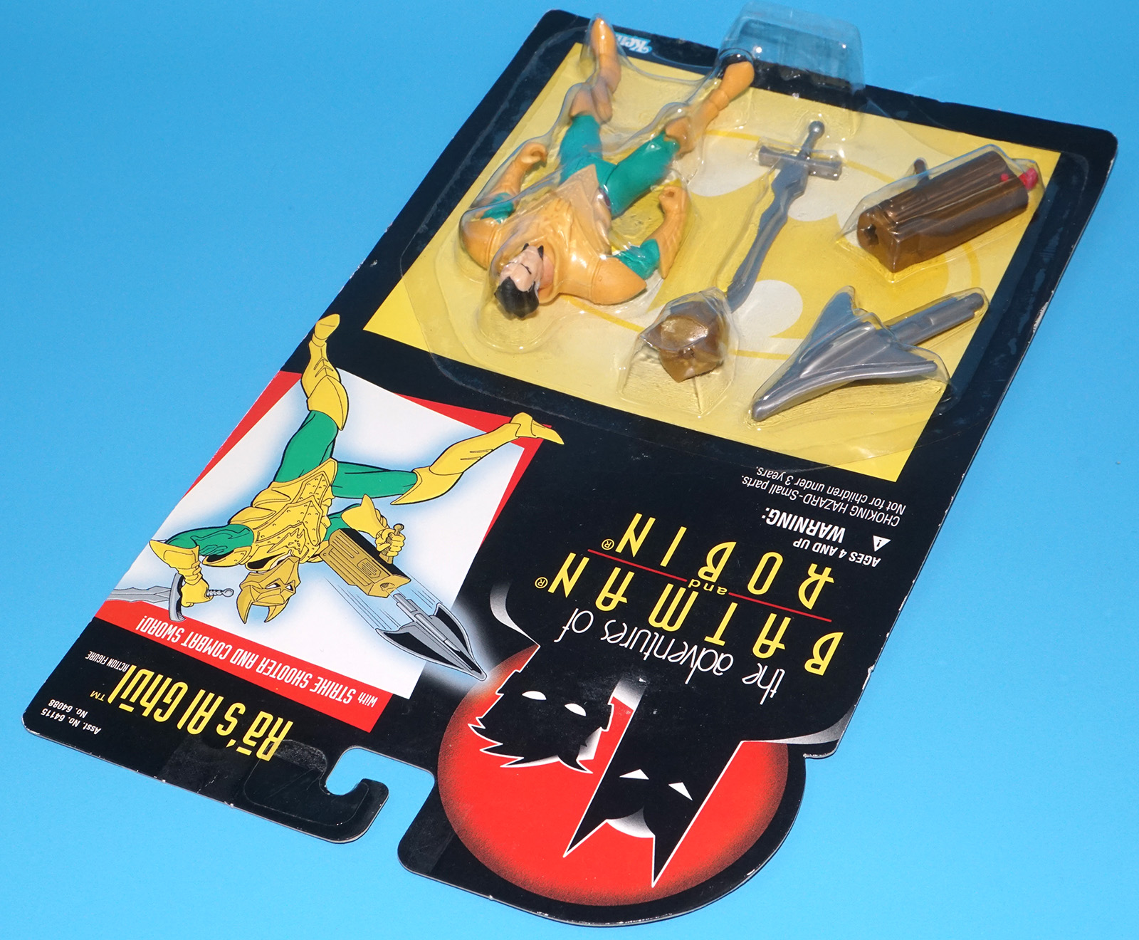 BATMAN & ROBIN ANIMATED ADVENTURES RA'S AL GHUL MOC MOSC US CARD 1995 KENNER - Image 4