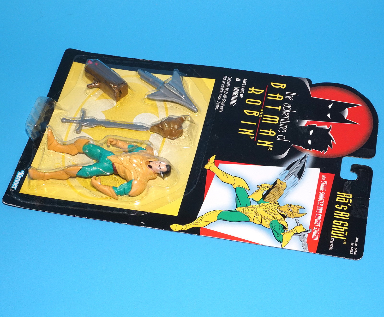 BATMAN & ROBIN ANIMATED ADVENTURES RA'S AL GHUL MOC MOSC US CARD 1995 KENNER - Image 5