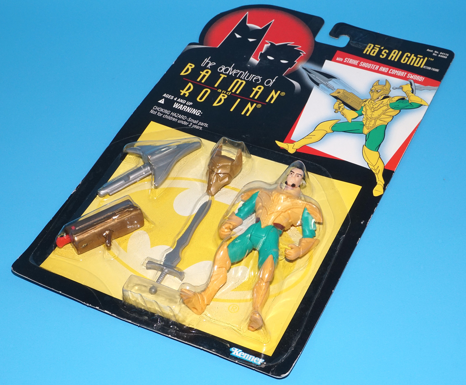BATMAN & ROBIN ANIMATED ADVENTURES RA'S AL GHUL MOC MOSC US CARD 1995 KENNER - Image 6