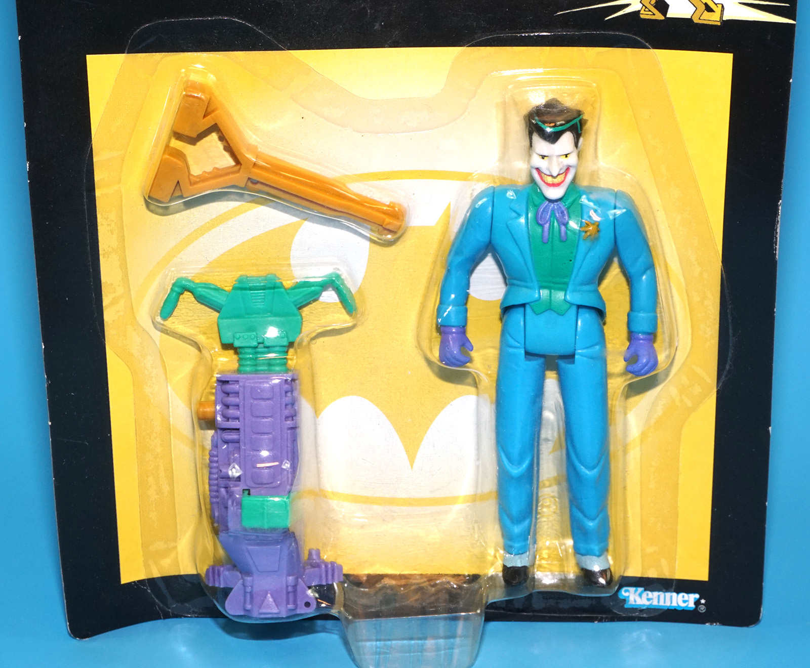 BATMAN & ROBIN ANIMATED ADVENTURES POGO-STICK JOKER MOC MOSC US CARD 1995 KENNER - Image 2