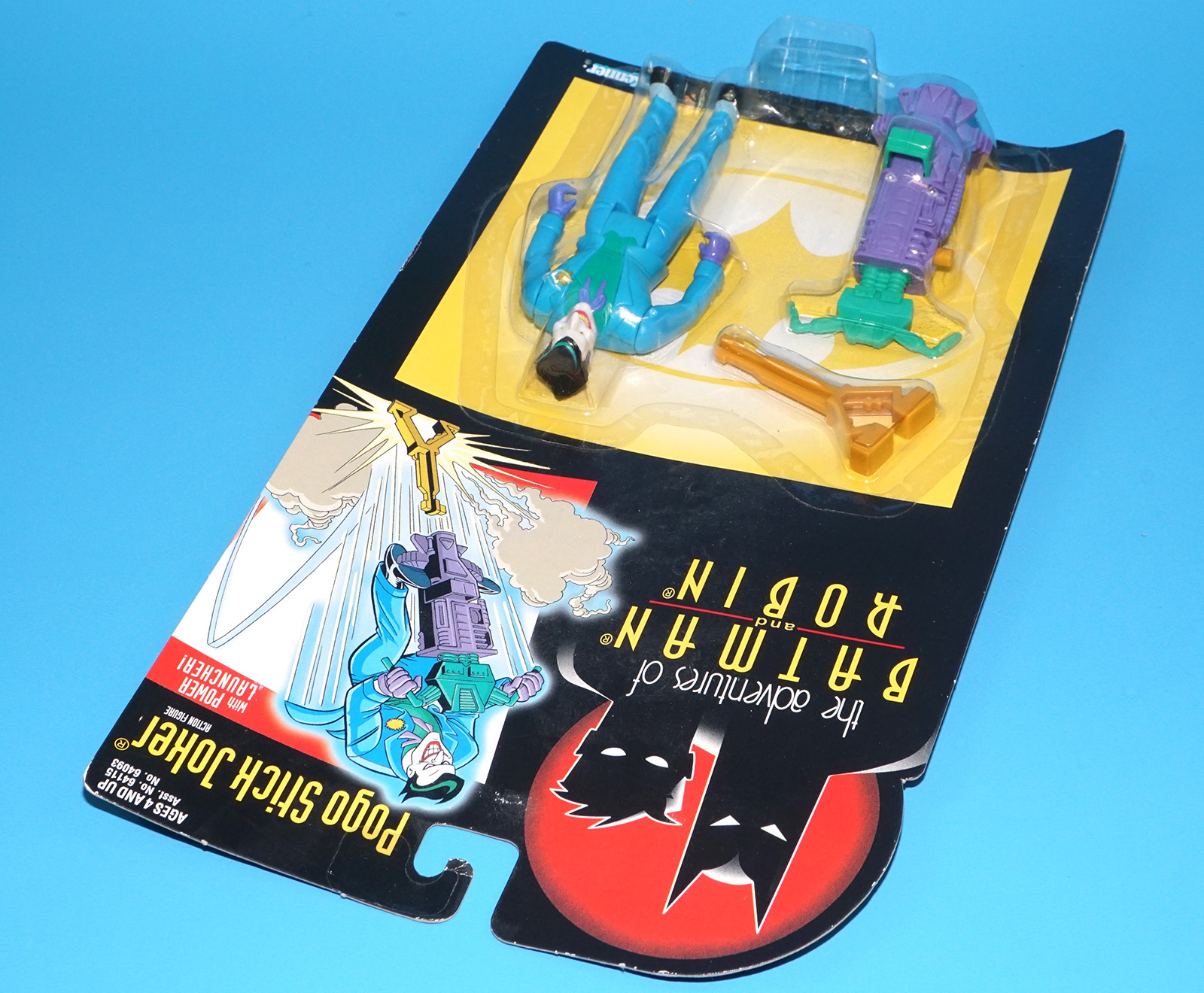 BATMAN & ROBIN ANIMATED ADVENTURES POGO-STICK JOKER MOC MOSC US CARD 1995 KENNER - Image 4