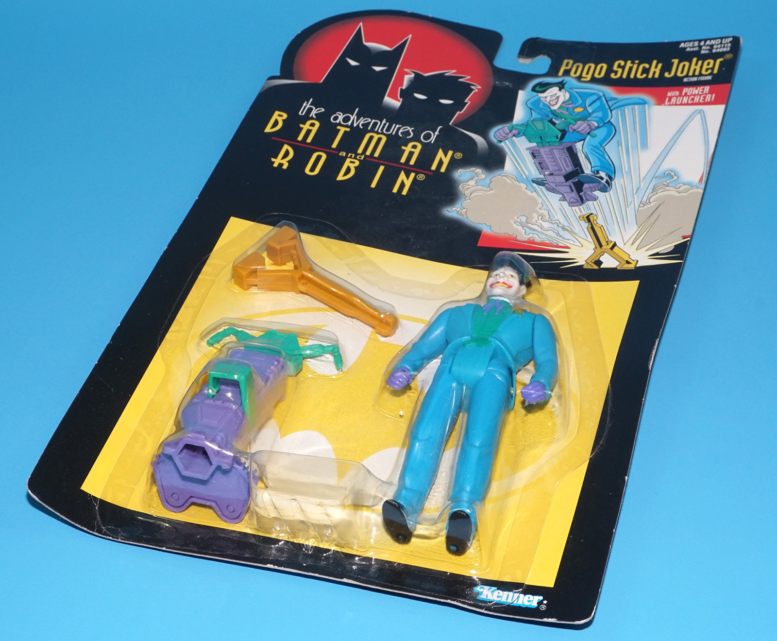 BATMAN & ROBIN ANIMATED ADVENTURES POGO-STICK JOKER MOC MOSC US CARD 1995 KENNER - Image 6