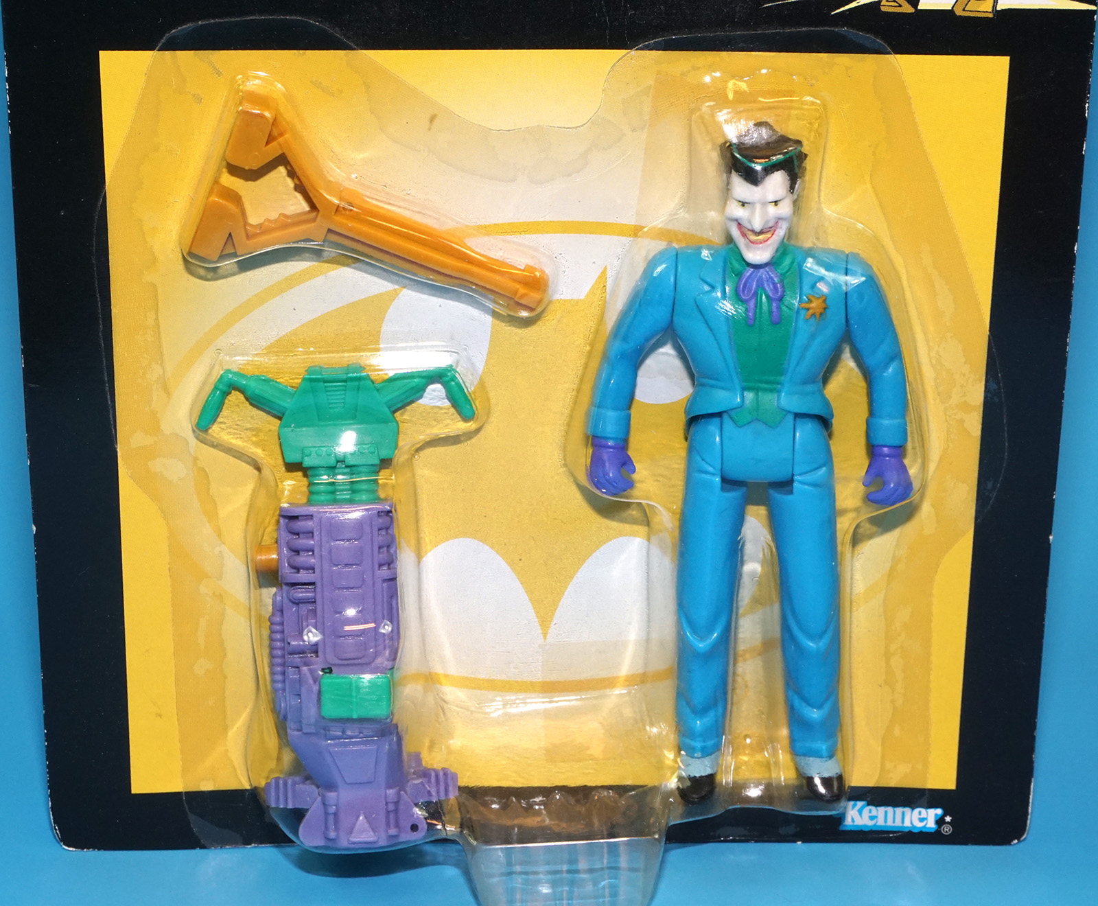 BATMAN & ROBIN ANIMATED ADVENTURES POGO-STICK JOKER MOC MOSC US CARD 1995 KENNER - Image 2