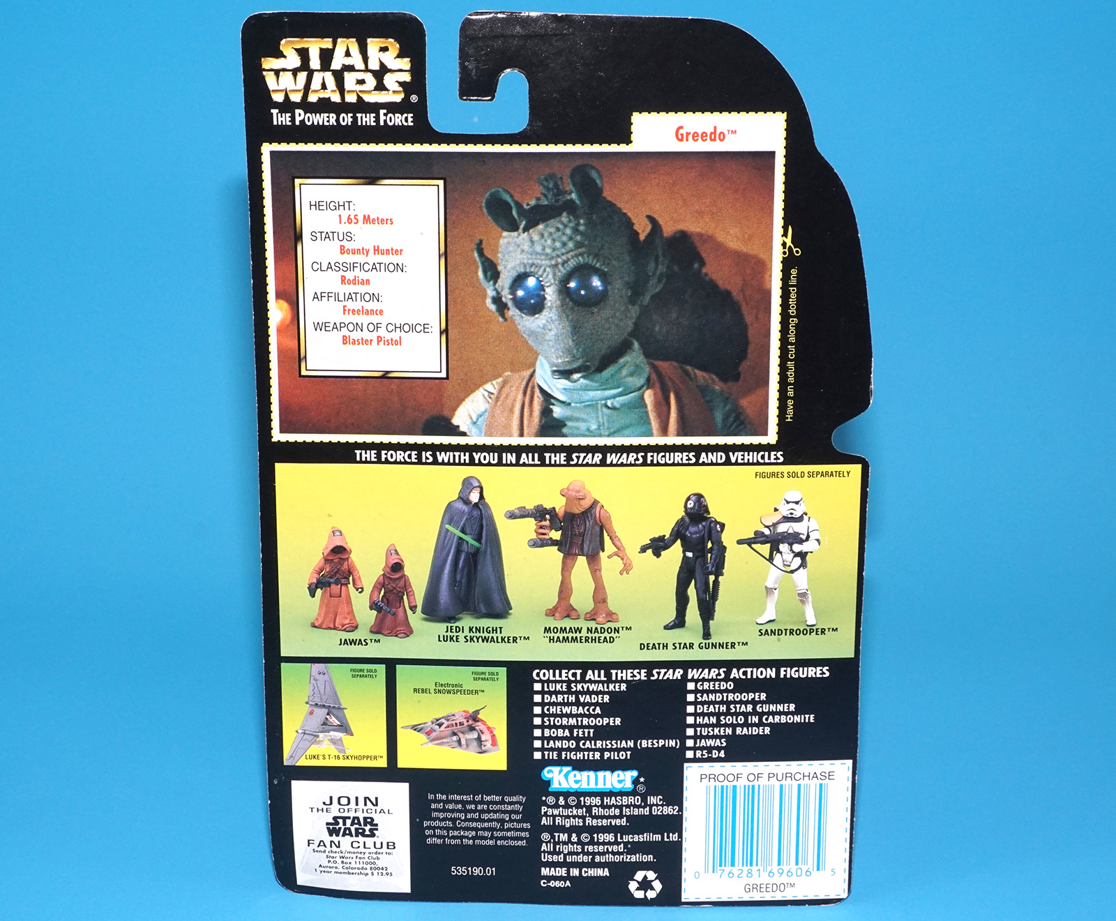 STAR WARS POTF2 GREEDO MOC MOSC US CARD 1996 KENNER - Image 6