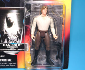 STAR WARS POTF2 HAN SOLO CARBONITE MOC MOSC US CARD 1996 KENNER