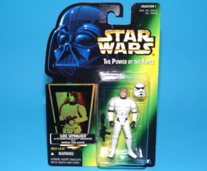 STAR WARS POTF2 LUKE SKYWALKER STORMTROOPER DISGUISE MOC MOSC US CARD 1997 KENNER