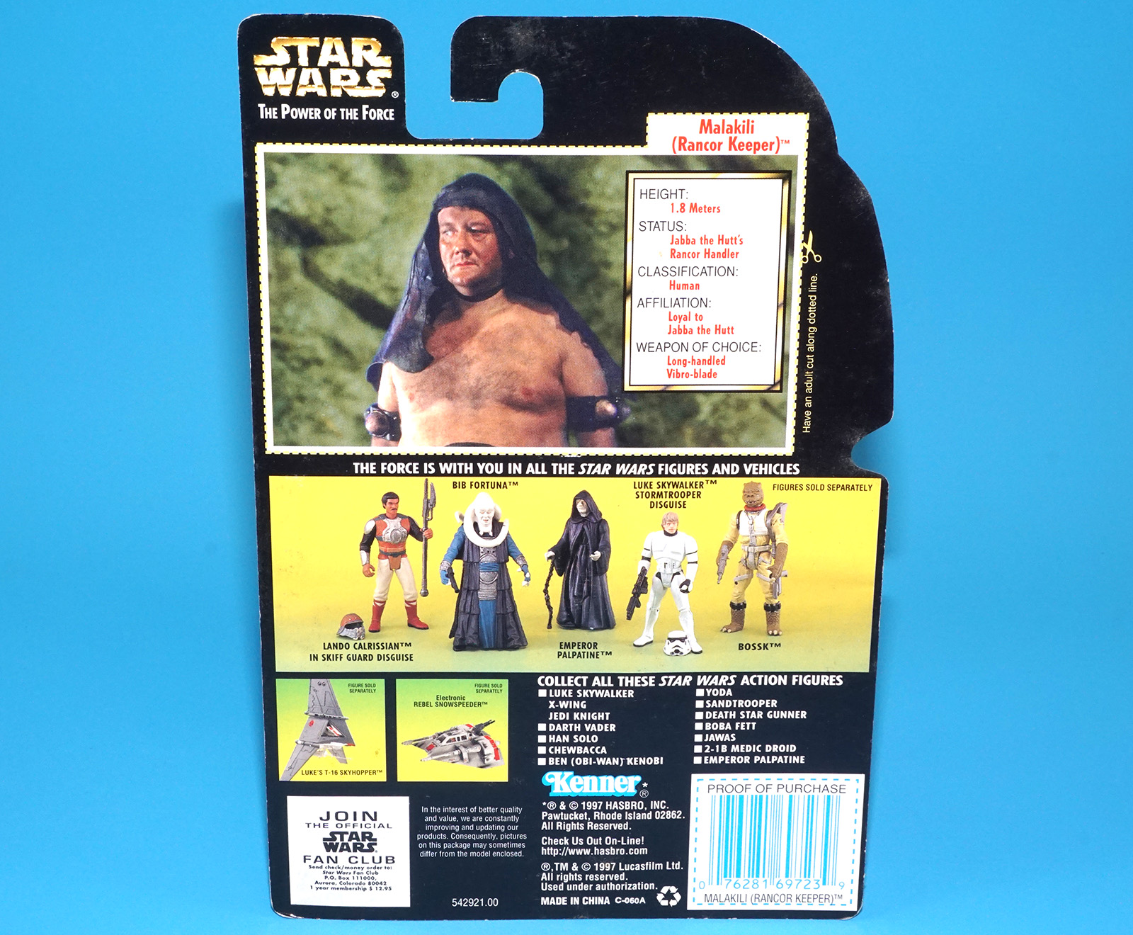 STAR WARS POTF2 MALAKILI (RANCOR KEEPER) MOC MOSC US CARD 1997 KENNER - Image 6