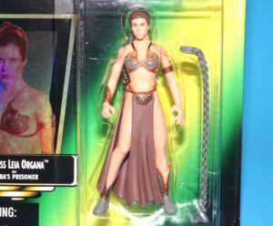 STAR WARS POTF2 PRINCESS LEIA ORGANA JABBA’S PRISONER MOC MOSC US CARD 1997 KENNER