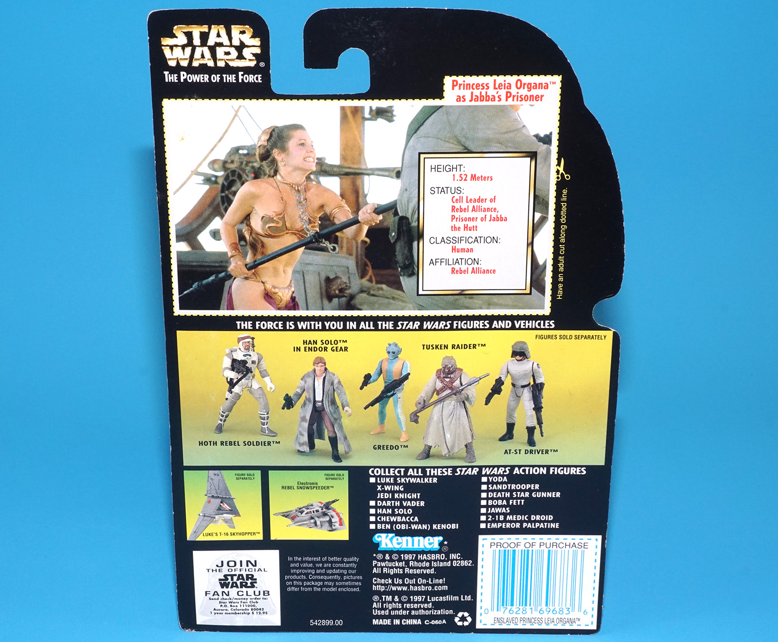 STAR WARS POTF2 PRINCESS LEIA ORGANA JABBA'S PRISONER MOC MOSC US CARD 1997 KENNER - Image 6