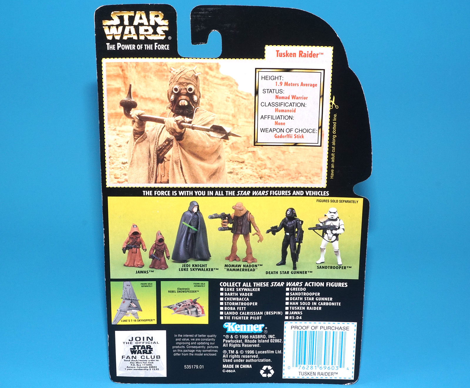 STAR WARS POTF2 TUSKEN RAIDER MOC MOSC US CARD 1996 KENNER - Image 6