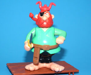 ASTERIX PLAY ACTION FIGURES 6224 PIRATE CAPTAIN REDBEARD 99% COMPLETE 1984 CEJI TOYCLOUD