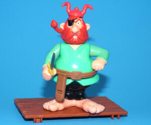 ASTERIX PLAY ACTION FIGURES 6224 PIRATE CAPTAIN REDBEARD 99% COMPLETE 1984 CEJI TOYCLOUD