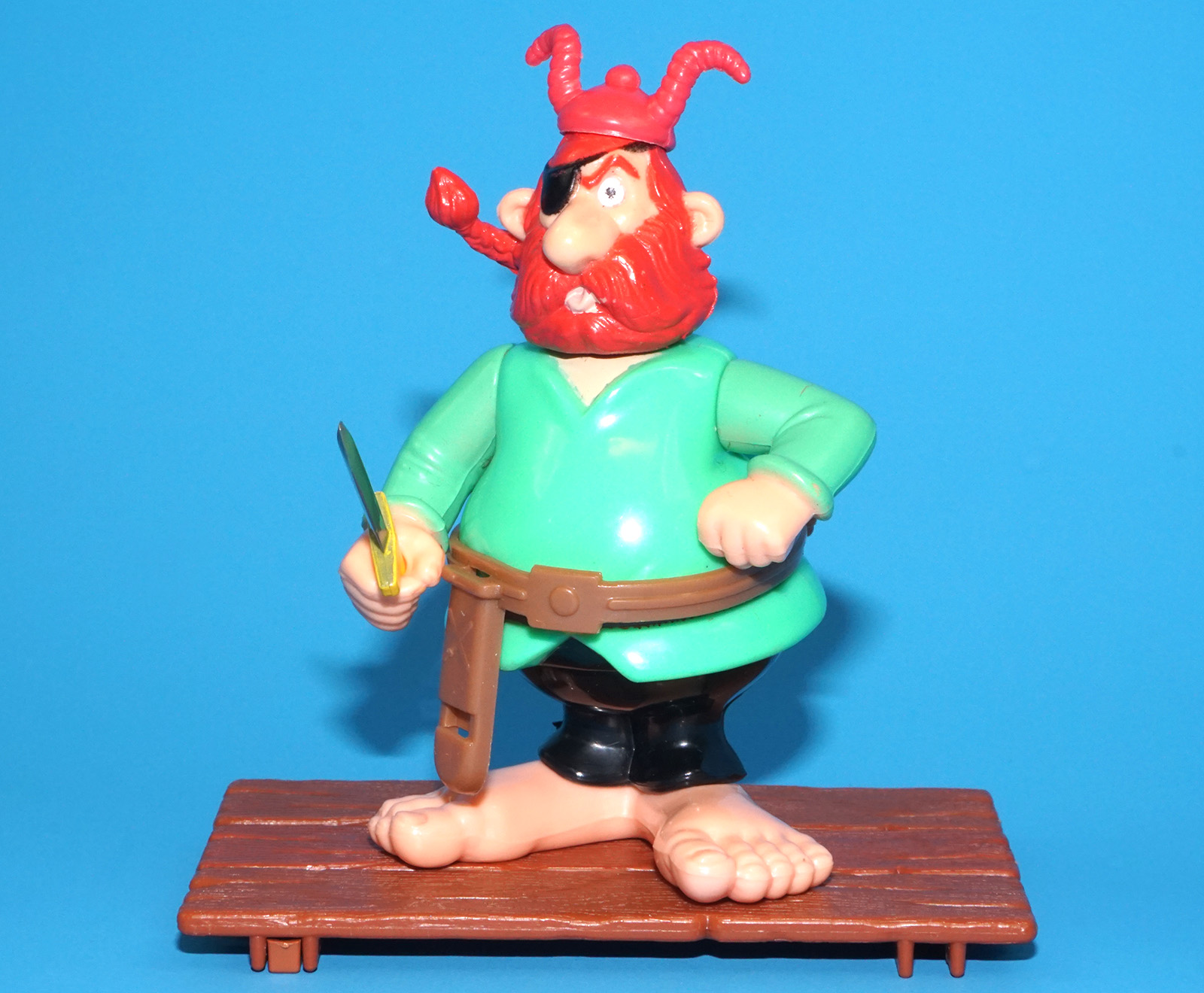 ASTERIX PLAY ACTION FIGURES 6224 PIRATE CAPTAIN REDBEARD 99% COMPLETE 1984 CEJI TOYCLOUD - Image 3