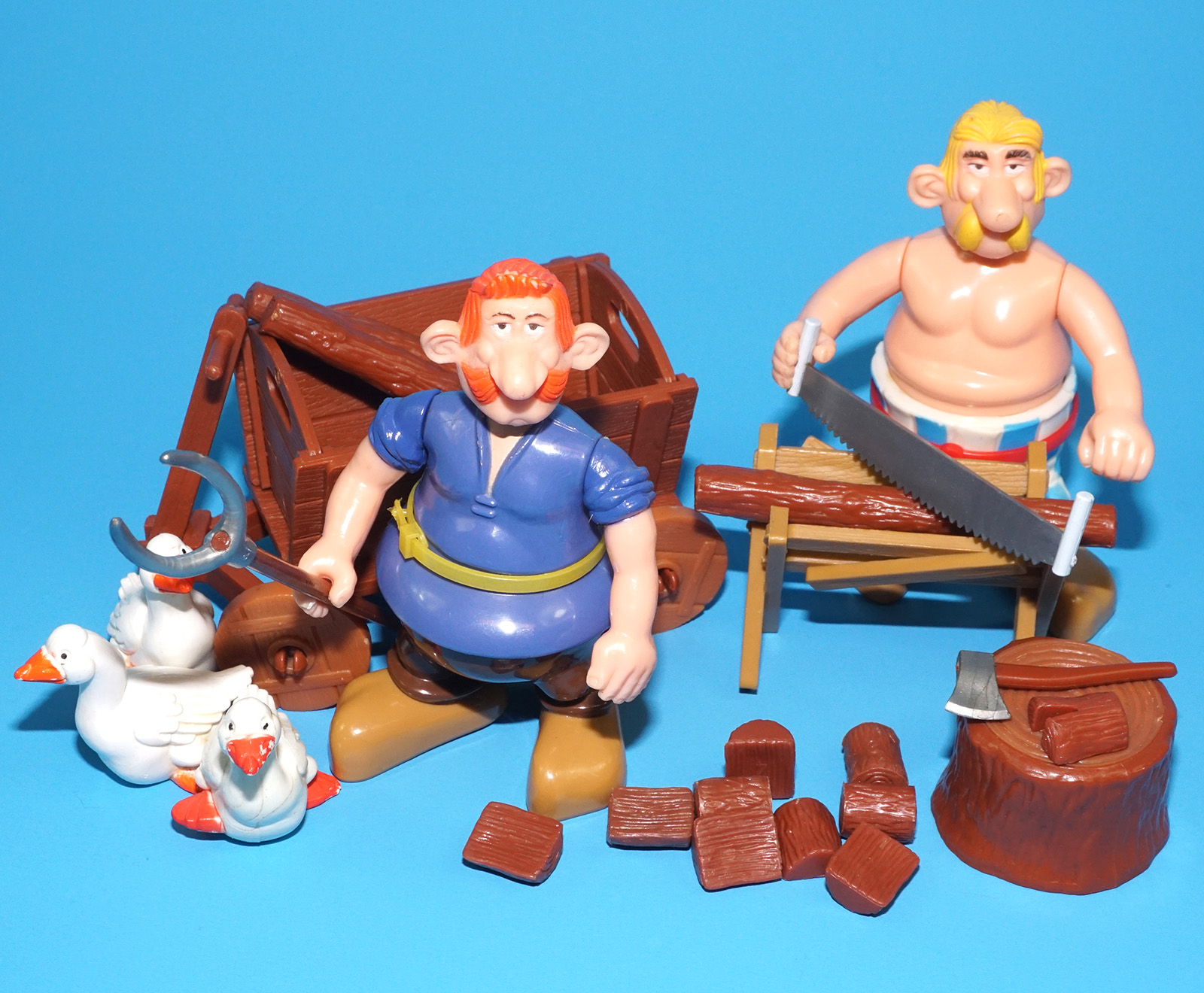 ASTERIX PLAY ACTION FIGURES 6238 GAULISH FARMERS 100% COMPLETE 1980 TOYCLOUD - Image 2