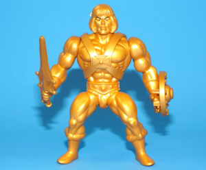 MOTU HE-MAN MASTERS OF THE UNIVERSE FILMATION GOLD STATUE HE-MAN 100% COMPLETE 2019 SUPER7 MATTEL