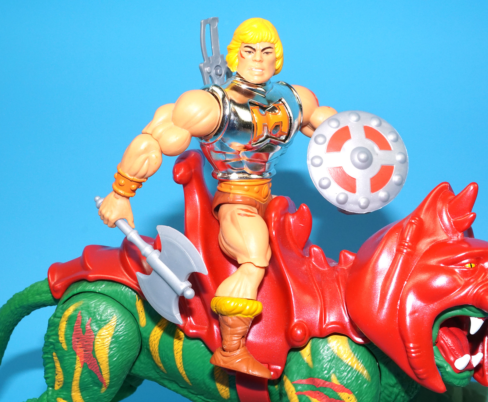 MOTU MASTERS OF THE UNIVERSE ORIGINS BATTLE CAT & BATTLE ARMOR HE-MAN SET 100% COMPLETE 2021 MATTEL - Image 4