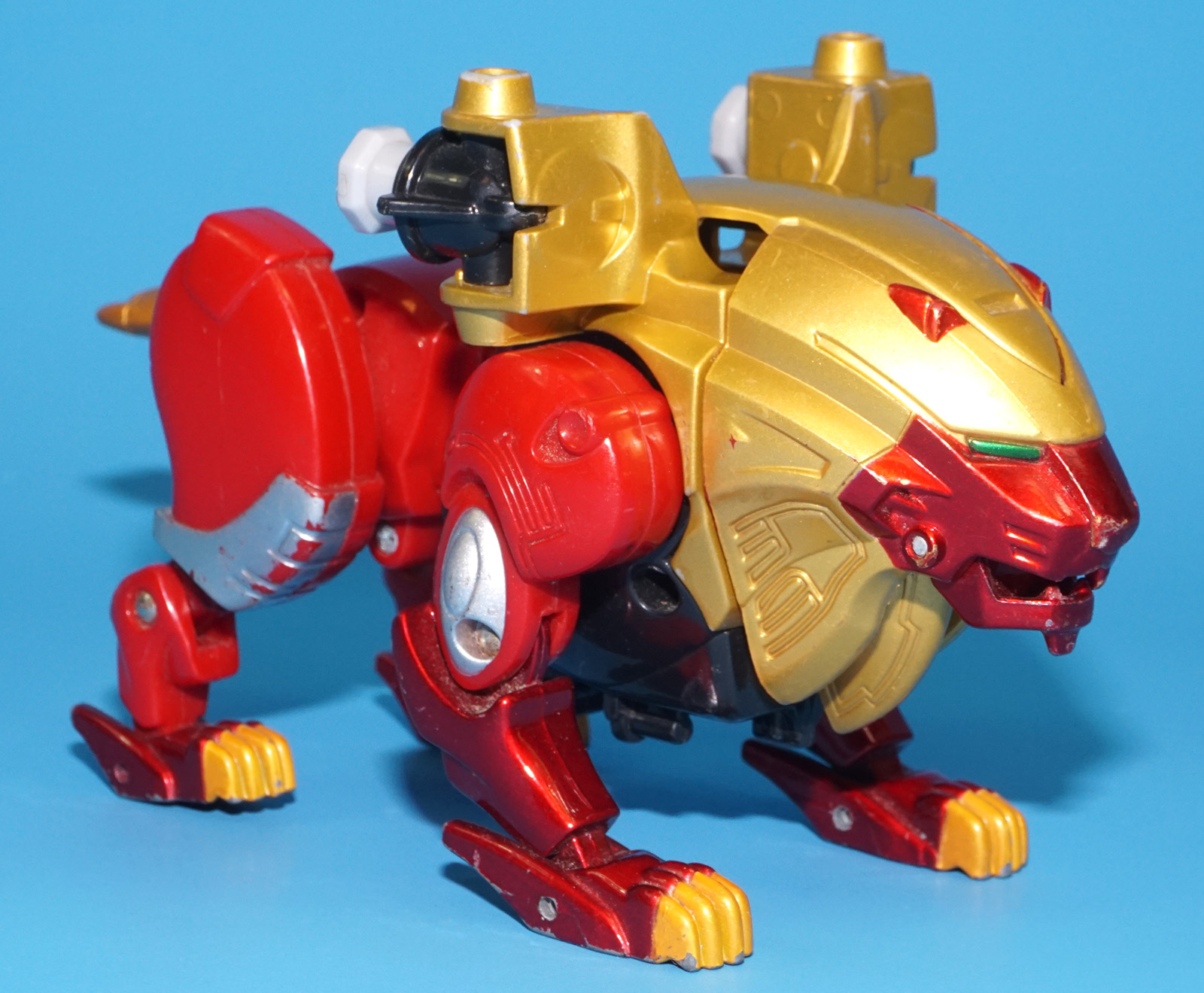 MMPR POWER RANGERS GAORANGER WILD FORCE MEGAZORD RED LION DX GAO KING 2001 BANDAI - Image 2