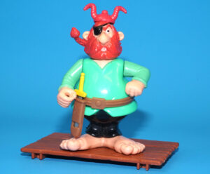ASTERIX PLAY ACTION FIGURES 6224 PIRATE CAPTAIN REDBEARD 100% COMPLETE 1984 CEJI TOYCLOUD