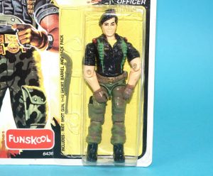 1985 GI JOE FLINT v1 DARK BELT MOC MOSC 2005 FUNSKOOL INDIA RUSSIAN CARD