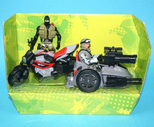 2009 GI JOE ROC SNARLER CYCLE BEACHHEAD v13 & ROLLBAR v3 BOXED EURO BOX HASBRO
