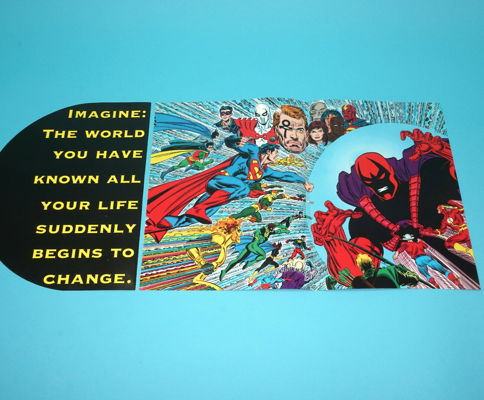 DC COMICS ZERO HOUR IS UPON US PROMO SHEET INSERT FOLDOUT 1994 DC PREVIEWS - Image 3