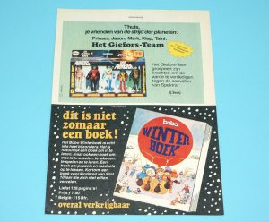 G-FORCE BATTLE OF THE PLANETS ‘GIEFORS-TEAM’ MAGAZINE ADVERT 1980 DONALD DUCK