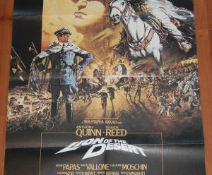 ORIGINAL MOVIE POSTER LION OF THE DESERT 1980 FOLDED ONE-SHEET QUINN REED