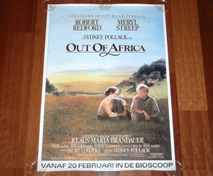 ORIGINAL MOVIE POSTER OUT OF AFRICA 1985 UNFOLDED DUTCH ONE-SHEET