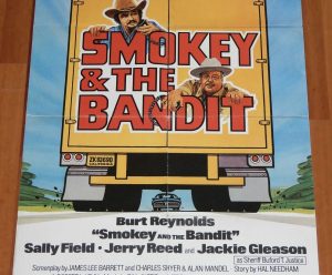 ORIGINAL MOVIE POSTER SMOKEY & THE BANDIT 1977 FOLDED ENGLISH ONE-SHEET REYNOLDS