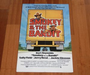 ORIGINAL MOVIE POSTER SMOKEY & THE BANDIT 1977 FOLDED ENGLISH ONE-SHEET REYNOLDS