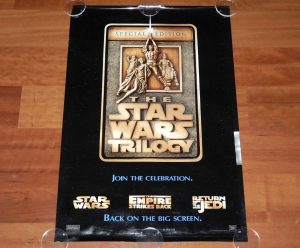 ORIGINAL MOVIE POSTER STAR WARS TRILOGY SE 1996 UNFOLDED DOUBLE-SIDED ONE-SHEET