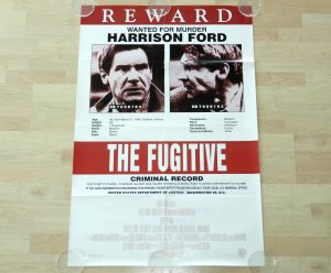 ORIGINAL MOVIE POSTER THE FUGITIVE 1993 FOLDED INTL SINGLE-SIDED ONE-SHEET